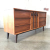 Mid Century Broyhill Style Geometric Credenza / Dresser