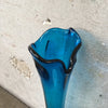 MCM Tall Blue Glass Vase