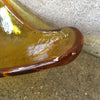 Mid Century Abstract Amber Ashtray