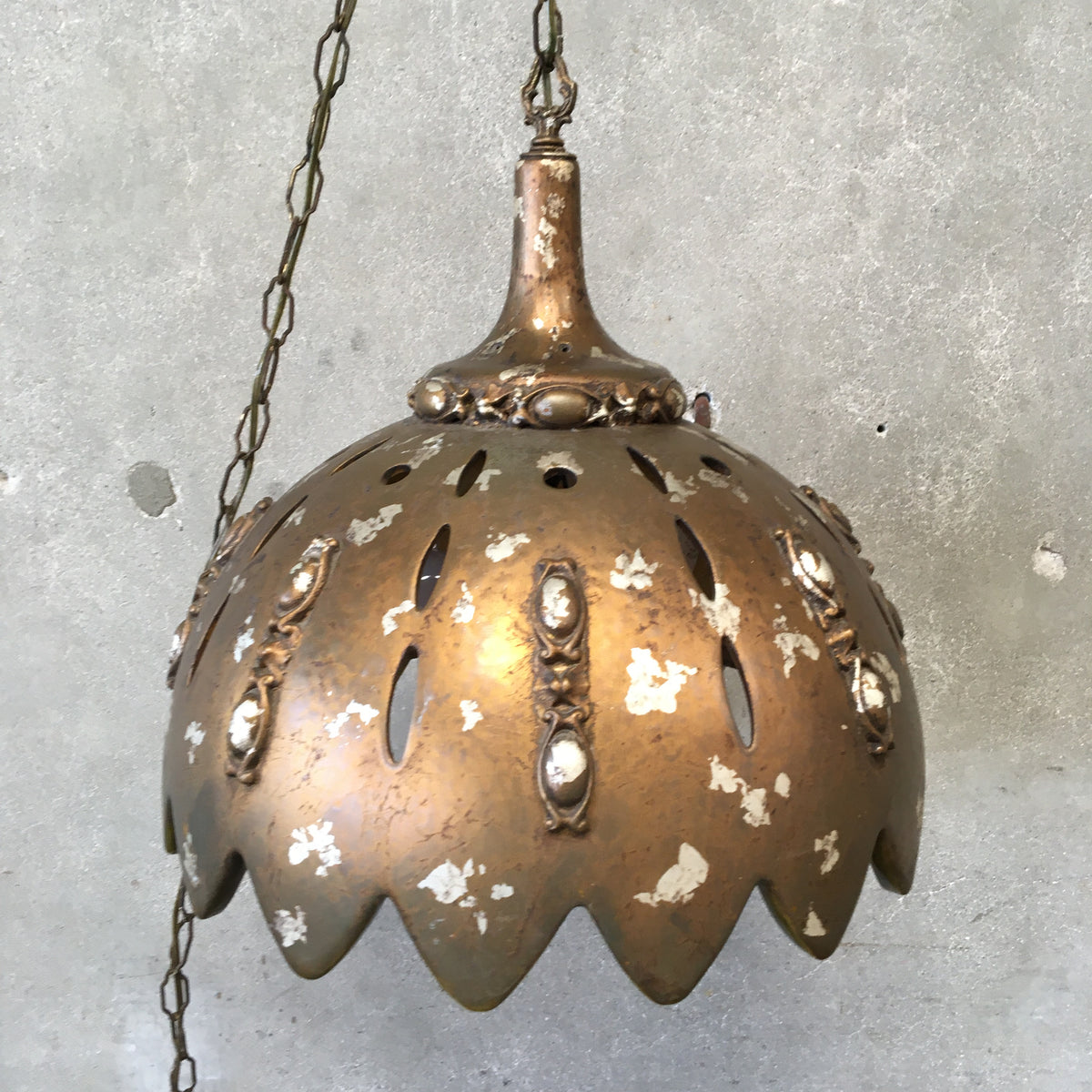 Funky Gold And Silver Hanging Lamp