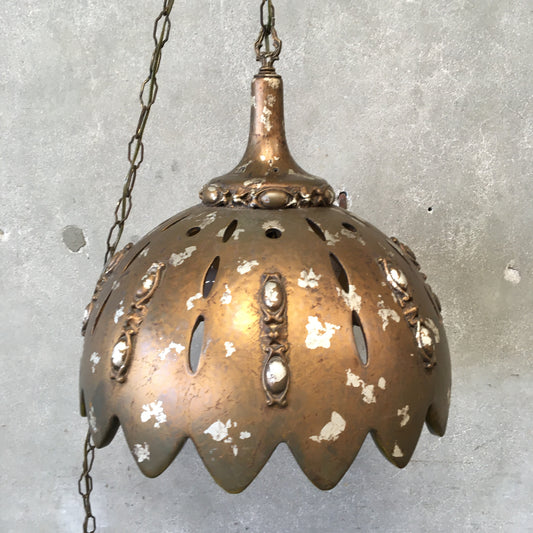 Funky Gold And Silver Hanging Lamp