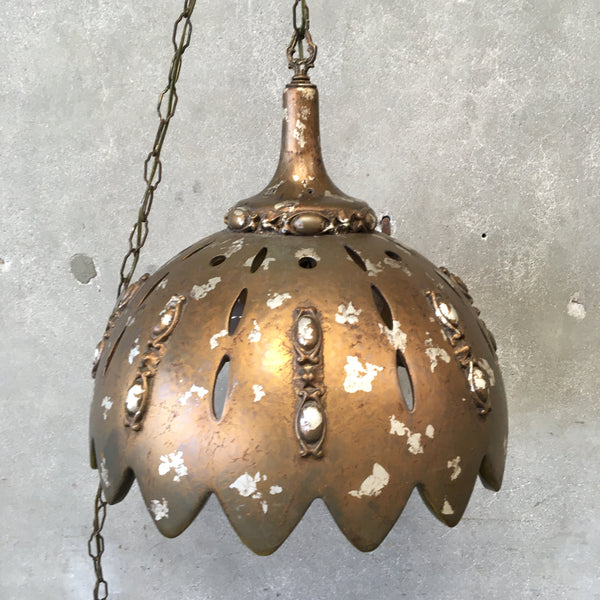 Funky Gold And Silver Hanging Lamp