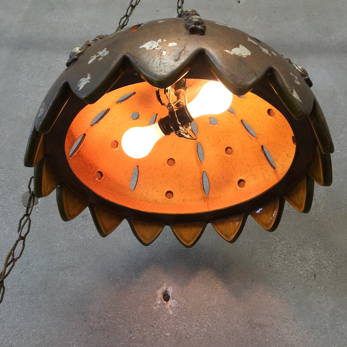 Funky Gold And Silver Hanging Lamp