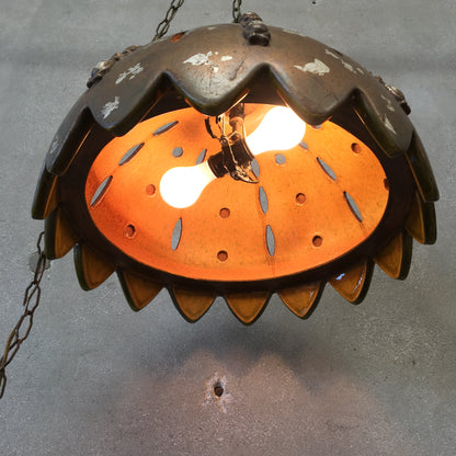 Funky Gold And Silver Hanging Lamp