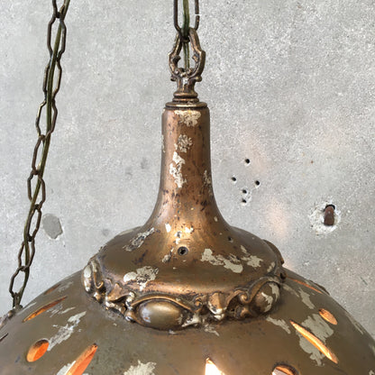 Funky Gold And Silver Hanging Lamp