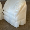 Quartz Pre-Colombian Ivory Book Ends