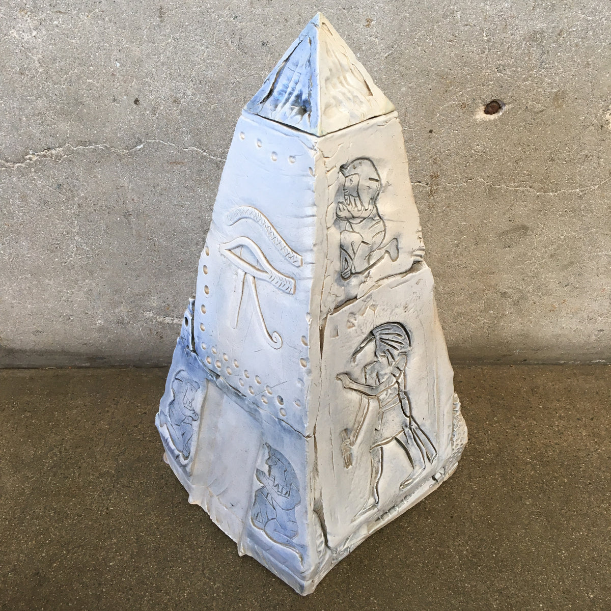 Ceramic Pyramid Sculpture (As Is)