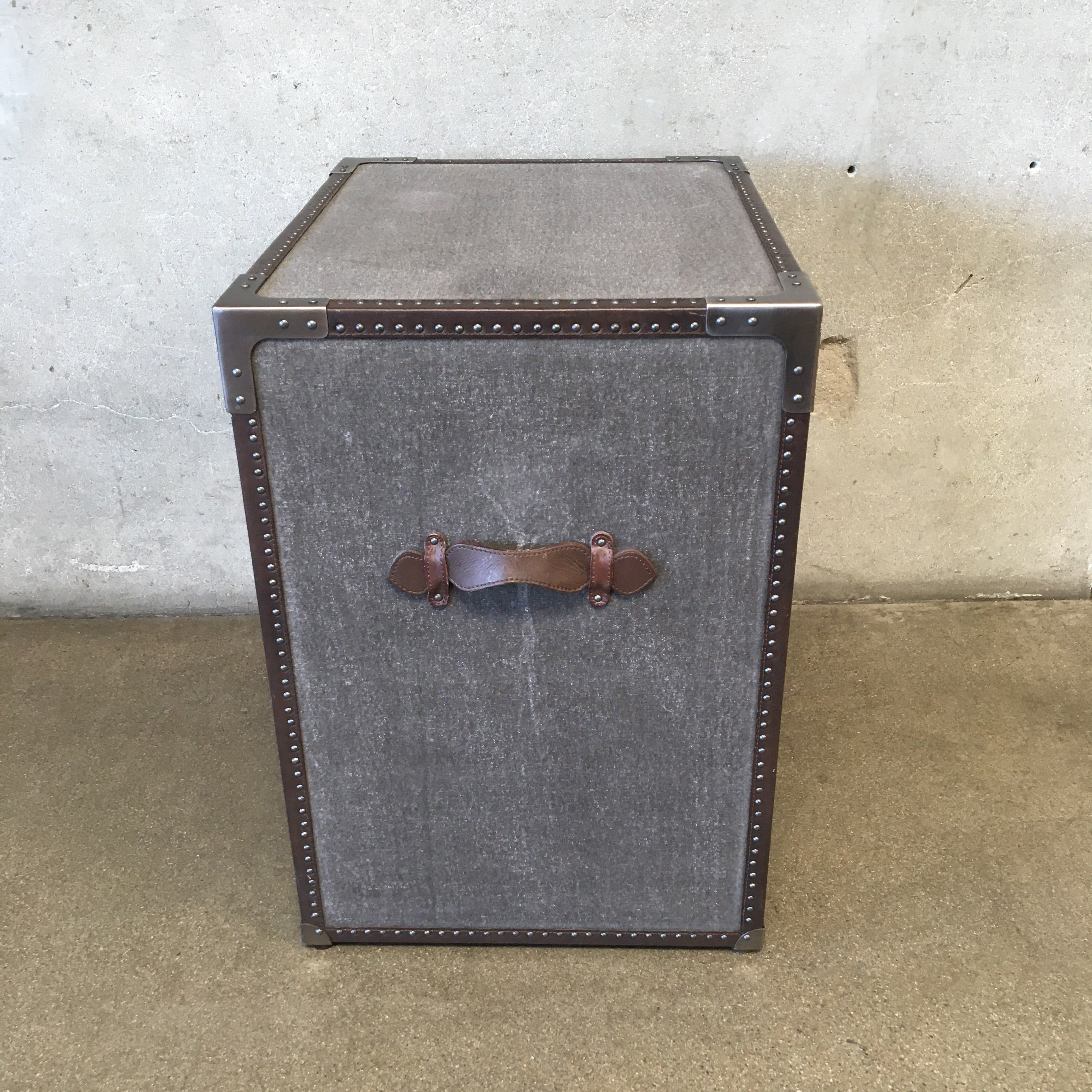 Antique Steamer Trunk Nightstand