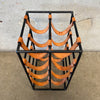 Vintage Iron & Leather 8 Bottle Wine Rack Designed By Arthur Umanoff