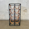 Vintage Iron & Leather 8 Bottle Wine Rack Designed By Arthur Umanoff