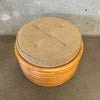 Vintage Boho Bamboo Multi Functional Stool/Side Table