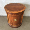 Drum Table In Walnut & Olive Wood By Baker - Signed