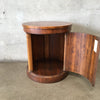 Drum Table In Walnut & Olive Wood By Baker - Signed