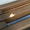 Mid Century Brown Slat Bench