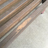 Mid Century Brown Slat Bench
