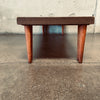 Mid Century Brown Slat Bench