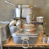 Rare Vintage 40's Cucina Military Trunk/Table w/Kitchen Cookware