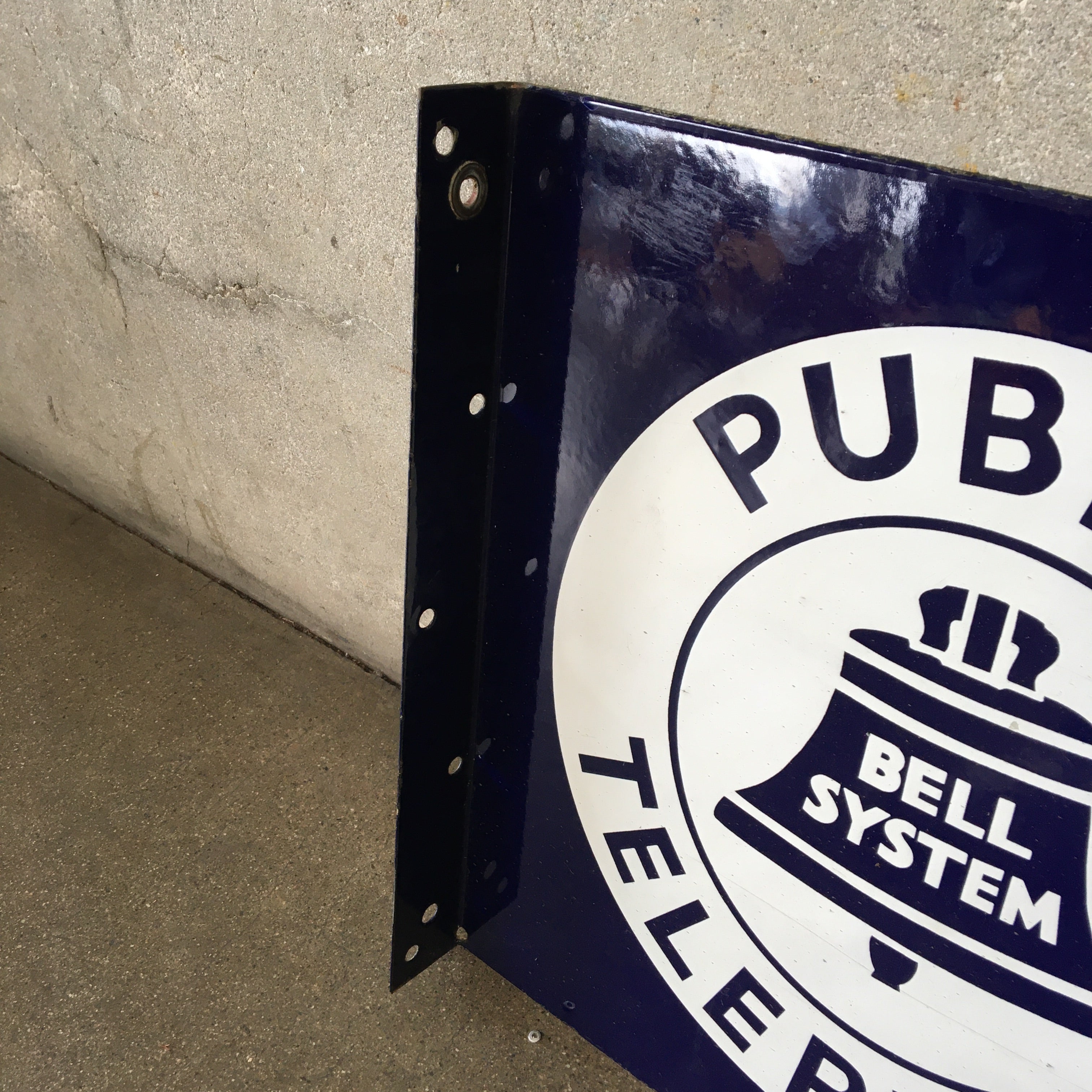 Bell System Public Telephone Porcelain Sign