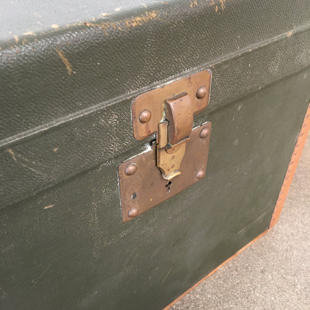 Vintage Trunk Made In France For Au-Touriste Paris