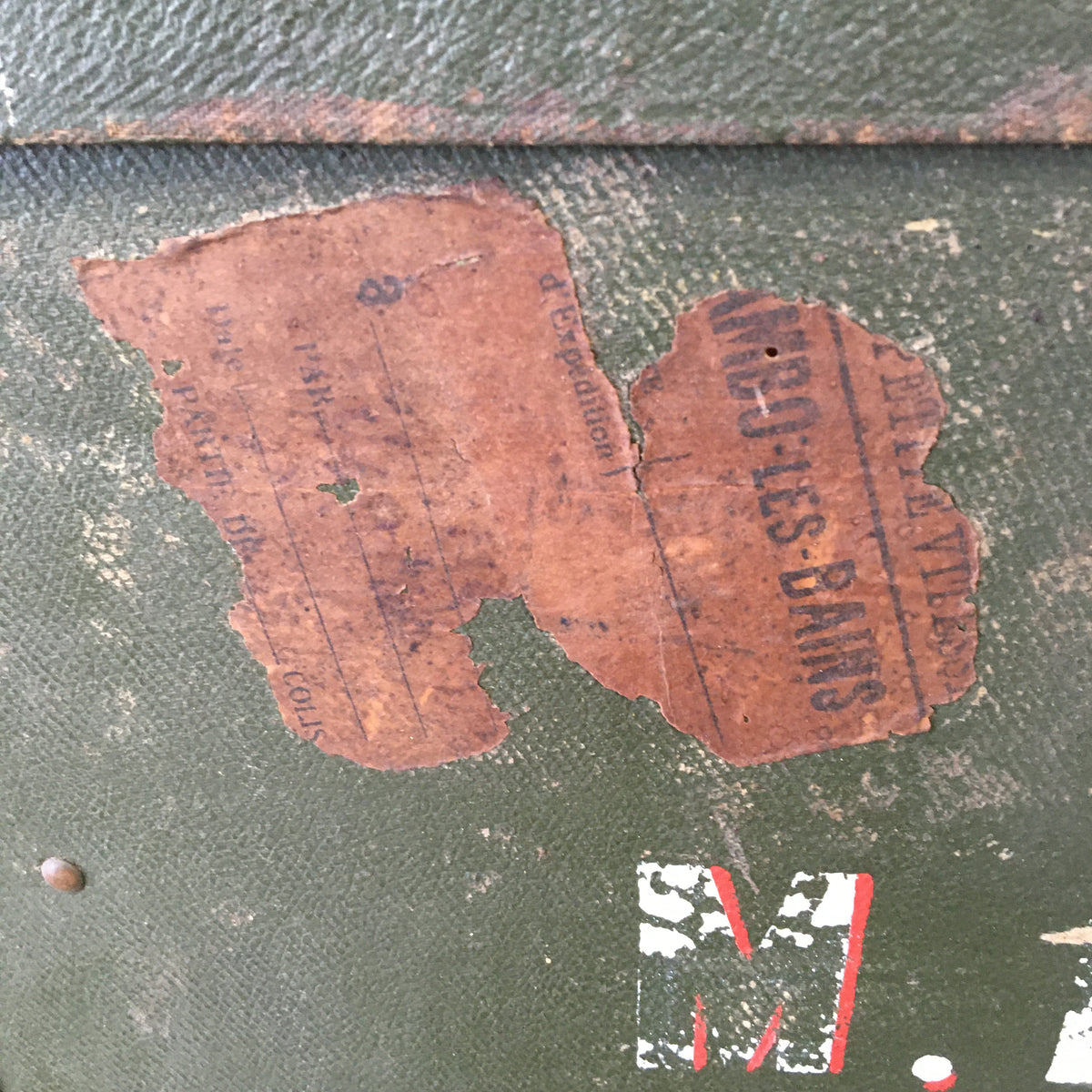 Vintage Trunk Made In France For Au-Touriste Paris