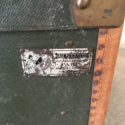 Vintage Trunk Made In France For Au-Touriste Paris