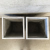 Pair of Concrete Tapered Square Planter Pots