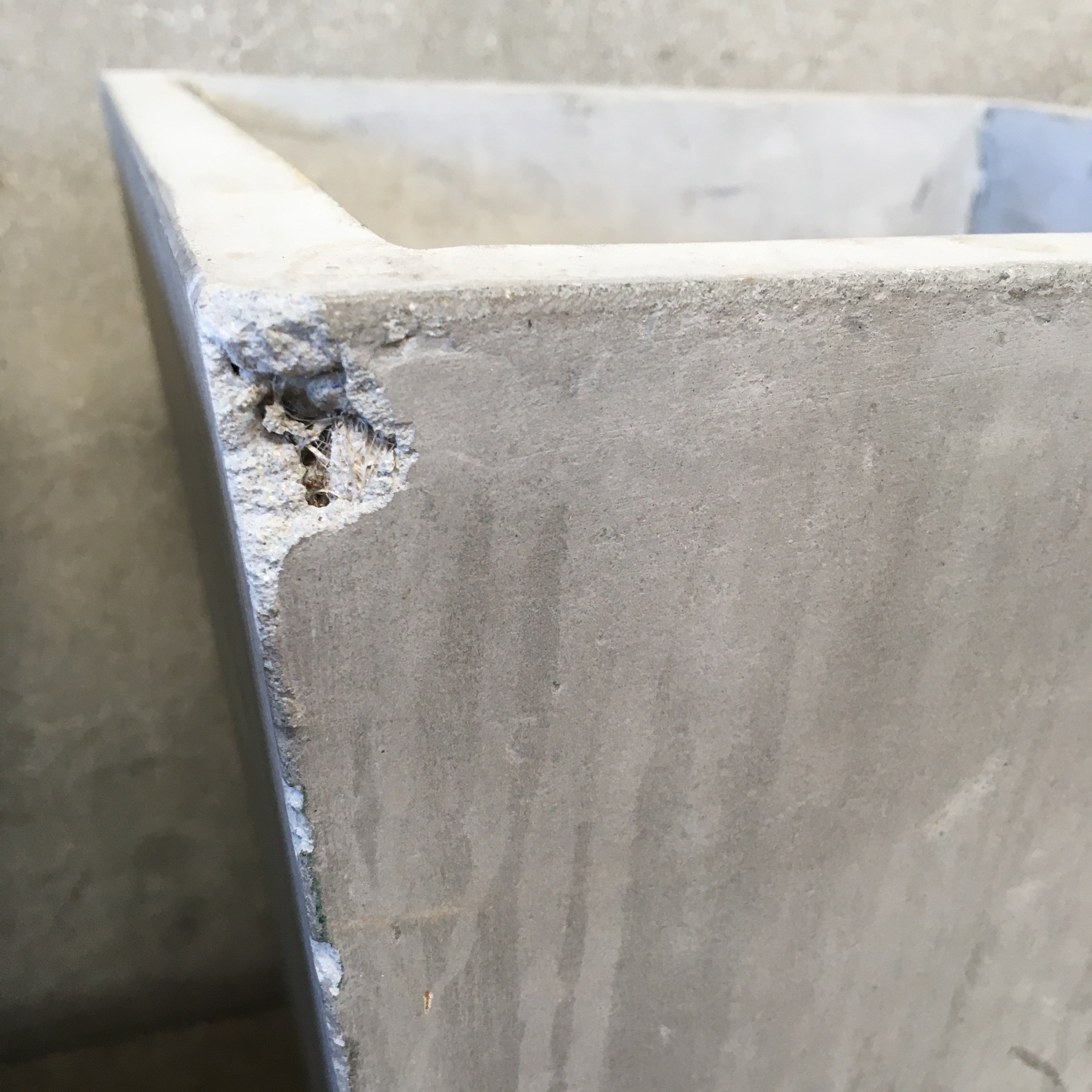 Pair of Concrete Tapered Square Planter Pots