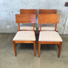 Vintage Oak Drop-Leaf Table With Hidden Center Leaf & Four Chairs