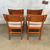 Vintage Oak Drop-Leaf Table With Hidden Center Leaf & Four Chairs