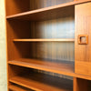 Vintage Teak Bookshelf With Top & Bottom Storage Made In Denmark By Domino