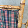 Vintage Bamboo & Fabric Fireplace Screen