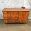 Mid Century Modern Credenza Sideboard With Locking Side Cabinet