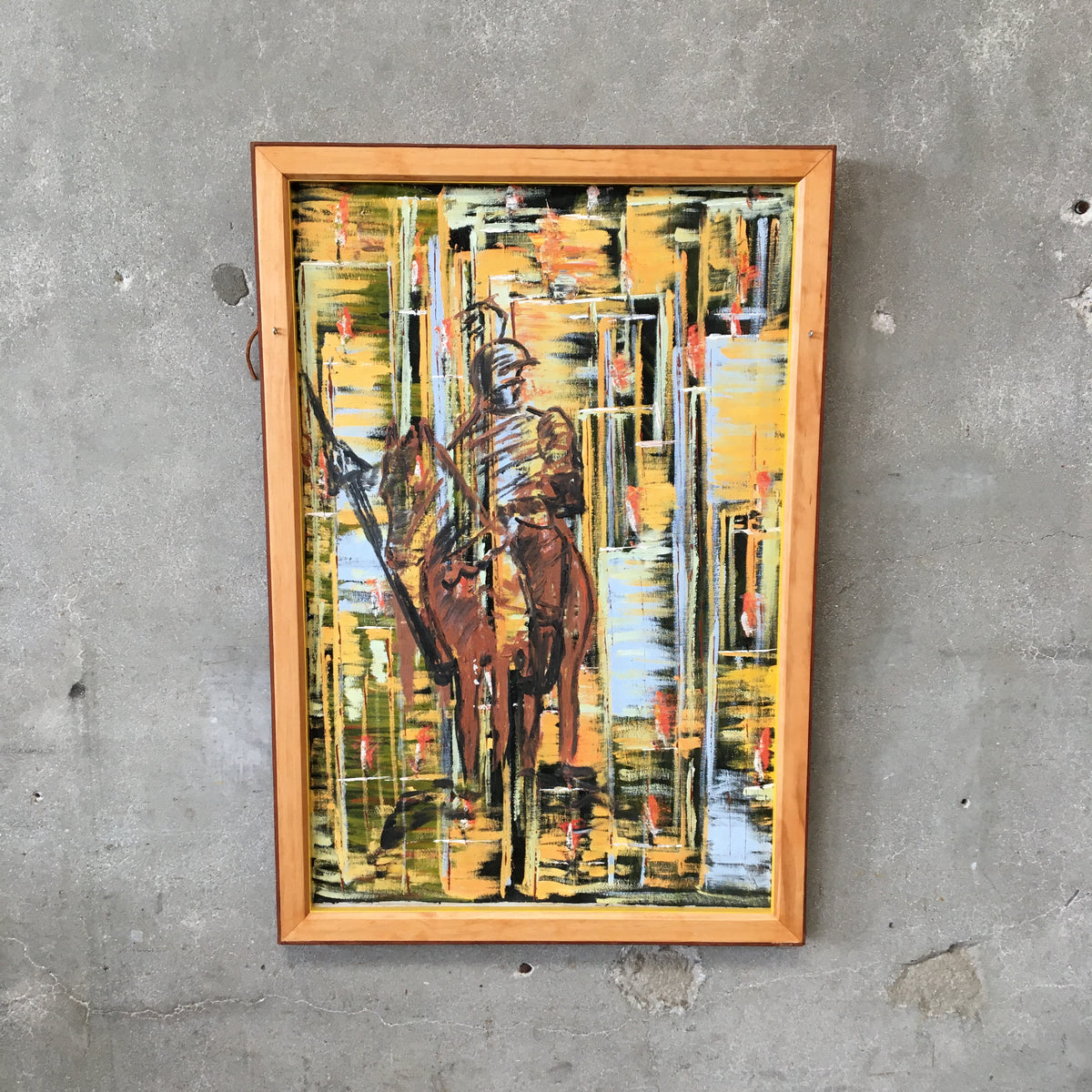 Mid Century Oil On Canvas Painting