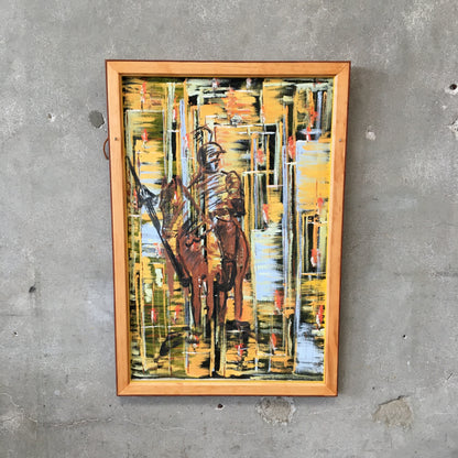 Mid Century Oil On Canvas Painting
