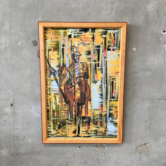 Mid Century Oil On Canvas Painting