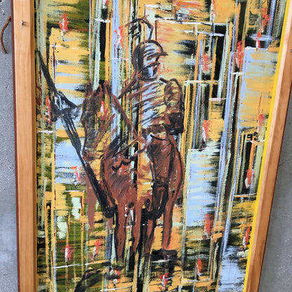 Mid Century Oil On Canvas Painting