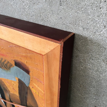 Mid Century Oil On Canvas Painting