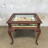 Vintage Queen Anne Curio Table w/Seashell Collection