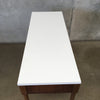 Mid Century White Formica Top Desk w/Colorful Drawers