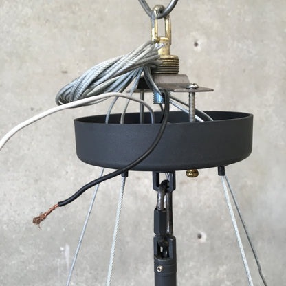 Welles Central Chandelier by Gabriel Scott Blackened Steel & Copper