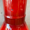 Vintage Mid Century Modern Red Porcelain Enamel Malm Fireplace