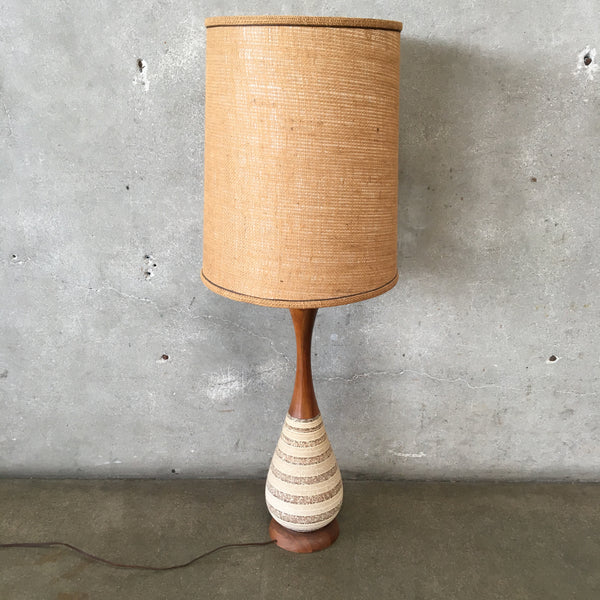 Ceramic Brown Lamp With Brown Details