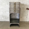 Vintage Industrial Metal Two Piece Cabinet