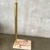 Vintage Brass Plated Marble Base Arc Lamp