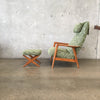 Mid Century Recliner And Ottoman By Dux of Sweden