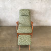 Mid Century Recliner And Ottoman By Dux of Sweden