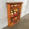 Antique Pool Ball Rack With Balls, Brush and Diamond Rack