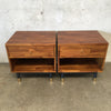 Pair of Soho Acacia Wood Side Tables/Nightstands