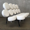 Mid Century Style Leather Marshmallow Sofa