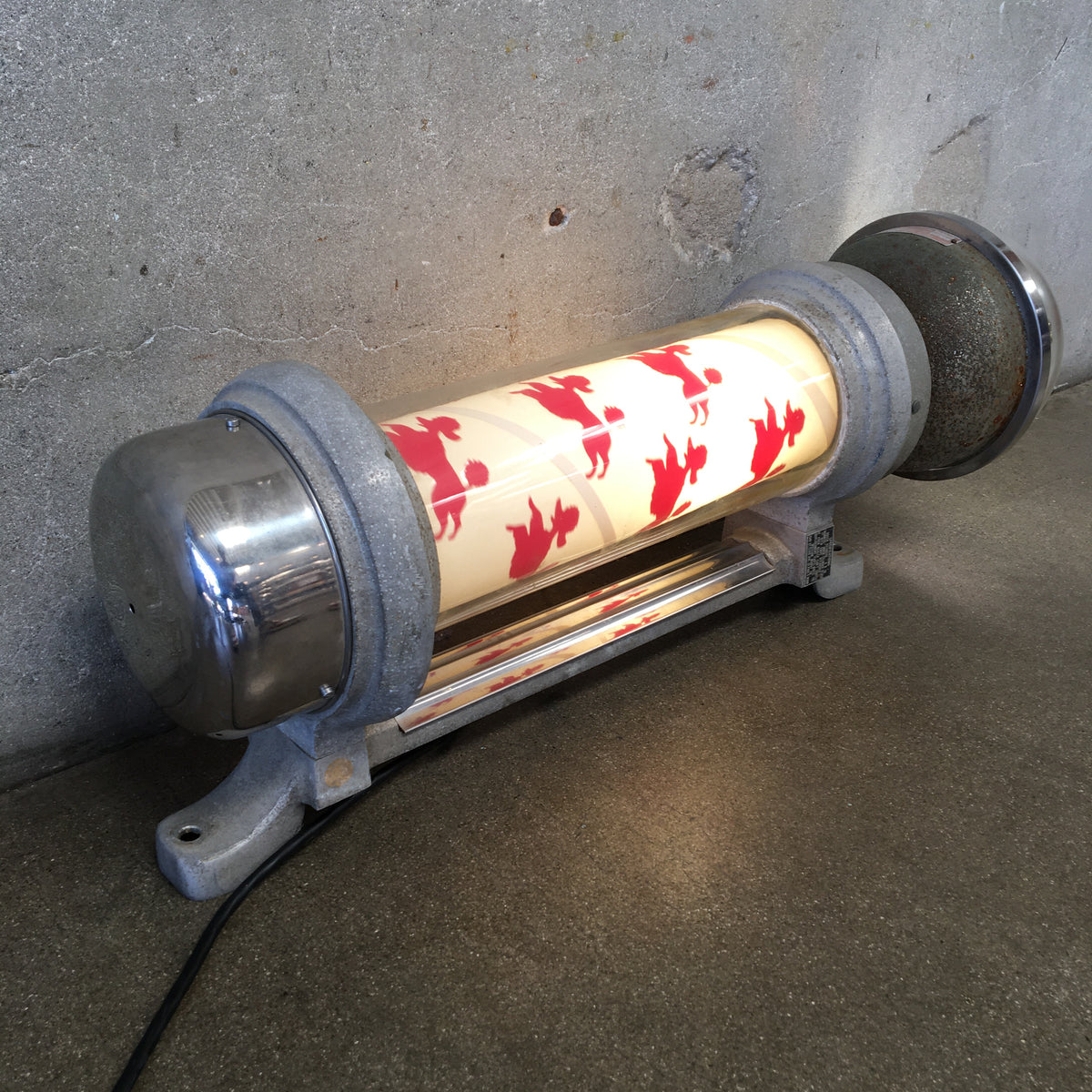 Vintage Dog Groomer Barber Pole
